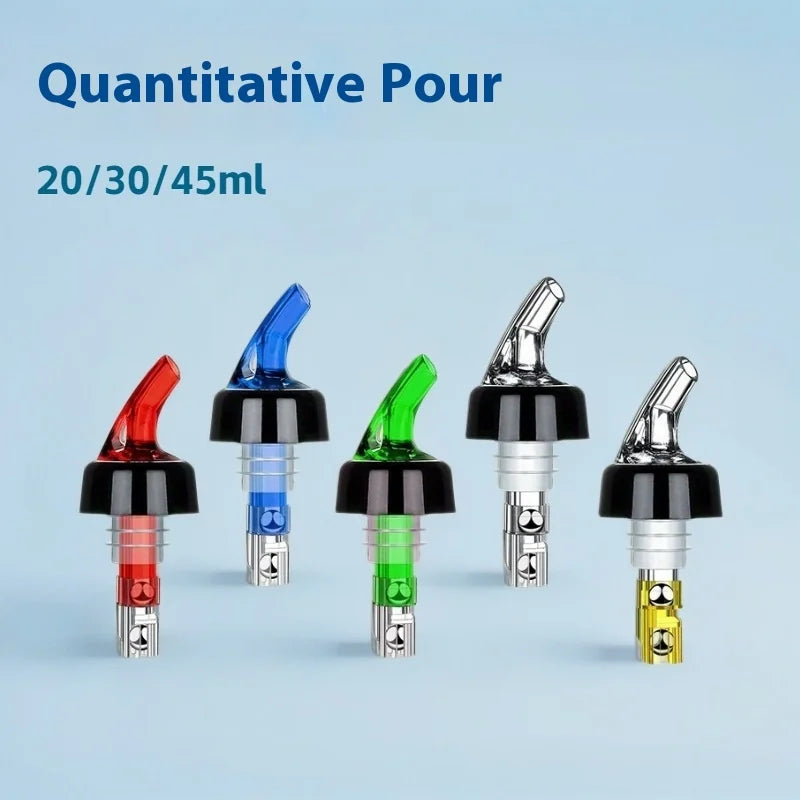 Quantitative Plastic Steel Ball Pourer 20Ml 30Ml 45Ml Reusable Bar Accessories-Red Wine Whiskey Decanter Drinkware Accessories
